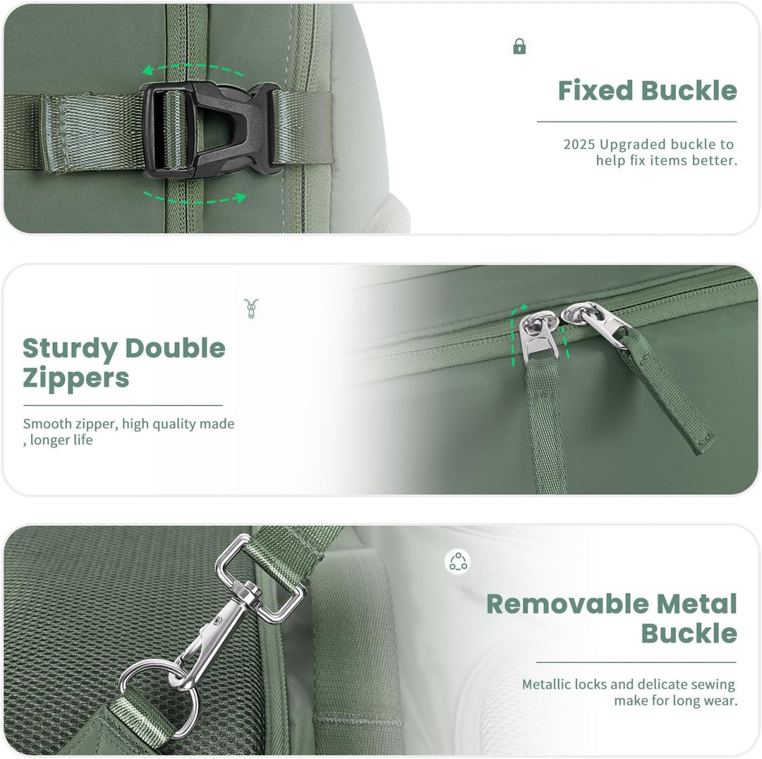 Mochila de Viaje Sinaliy, Verde militar, X-Grande