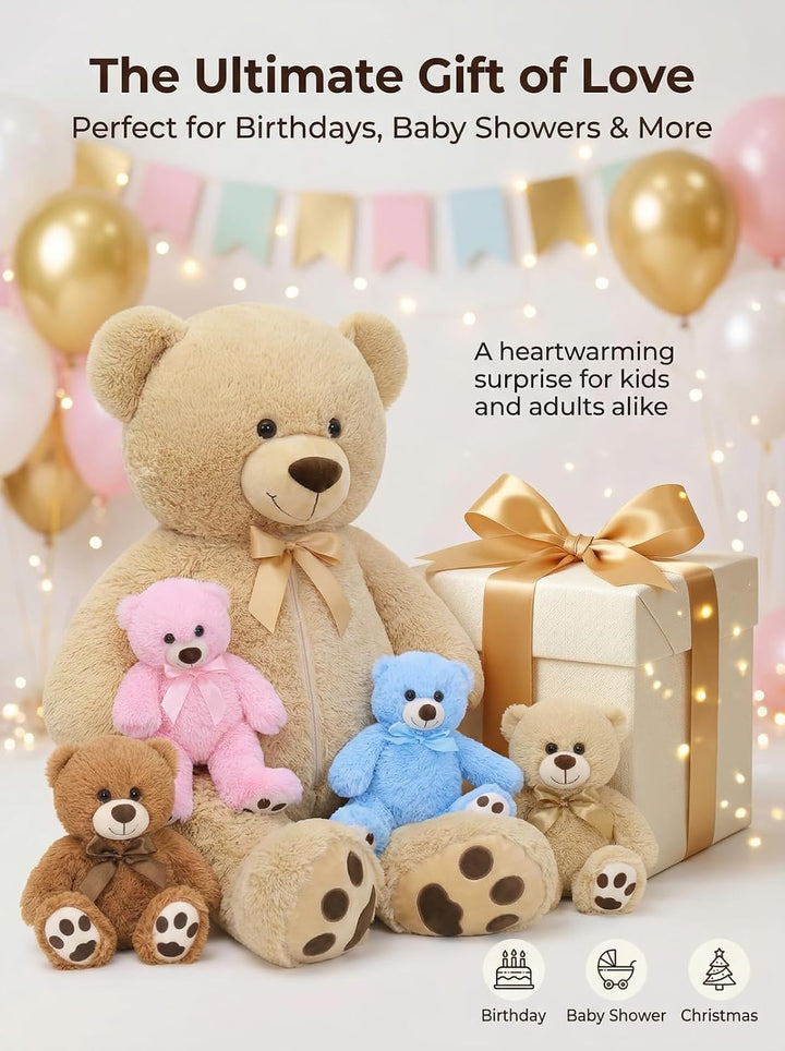 MaoGoLan 5 piezas de oso de peluche grande con 4 bebés, 41 pulgadas...
