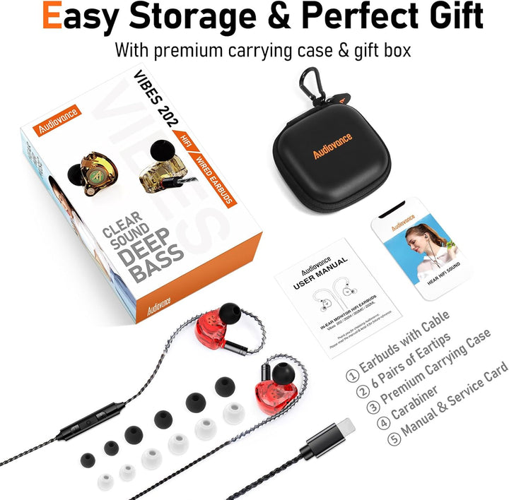 Vibes - Auriculares con cable de 6.8 fl oz, auriculares de alta fid...