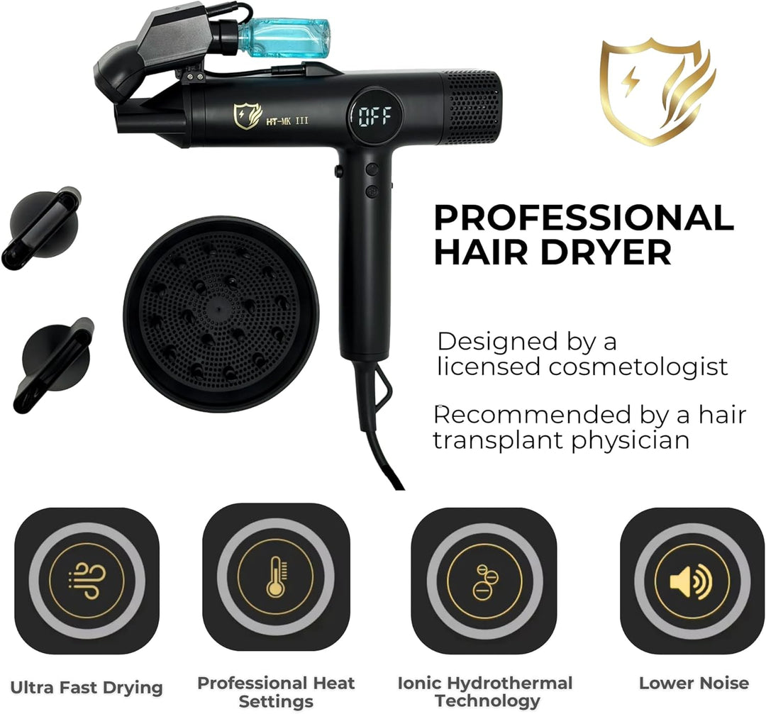 Secador de pelo profesional Hydra Turbo Mark 3 (negro mate)