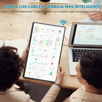 Monitor portátil inalámbrico, extensor de pantalla portátil de 15.6 pulgadas, 1080P, lanzamiento inalámbrico y rotación automática, monitor dual para portátil/Mac/Switch/teléfono/PC