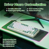 Aula Nova75 - Teclado mecánico cremoso para juegos de 8000 mAh, dis...