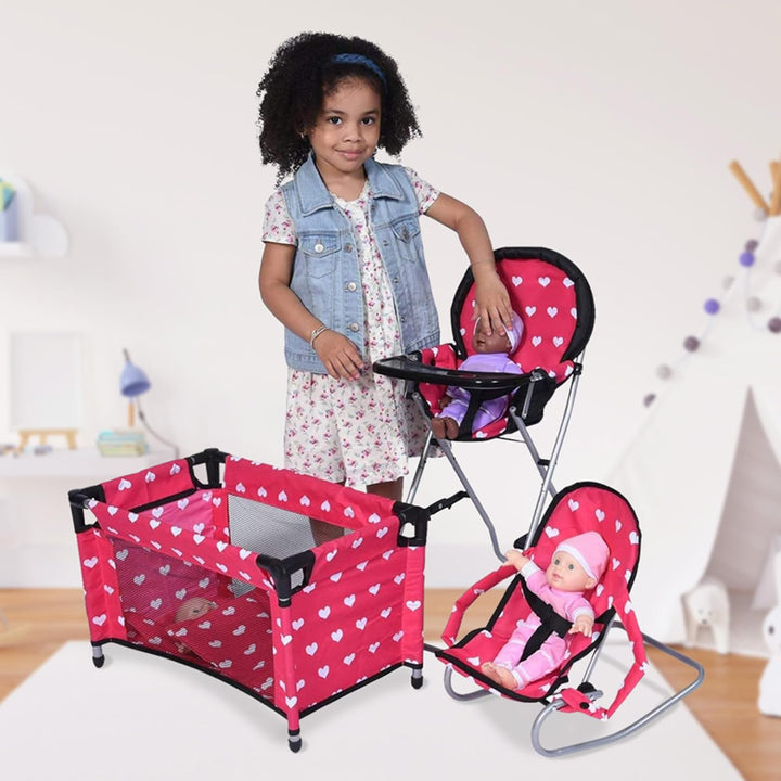 Juego de accesorios para muñecas de bebé, cuna para muñecas 3-1, si...