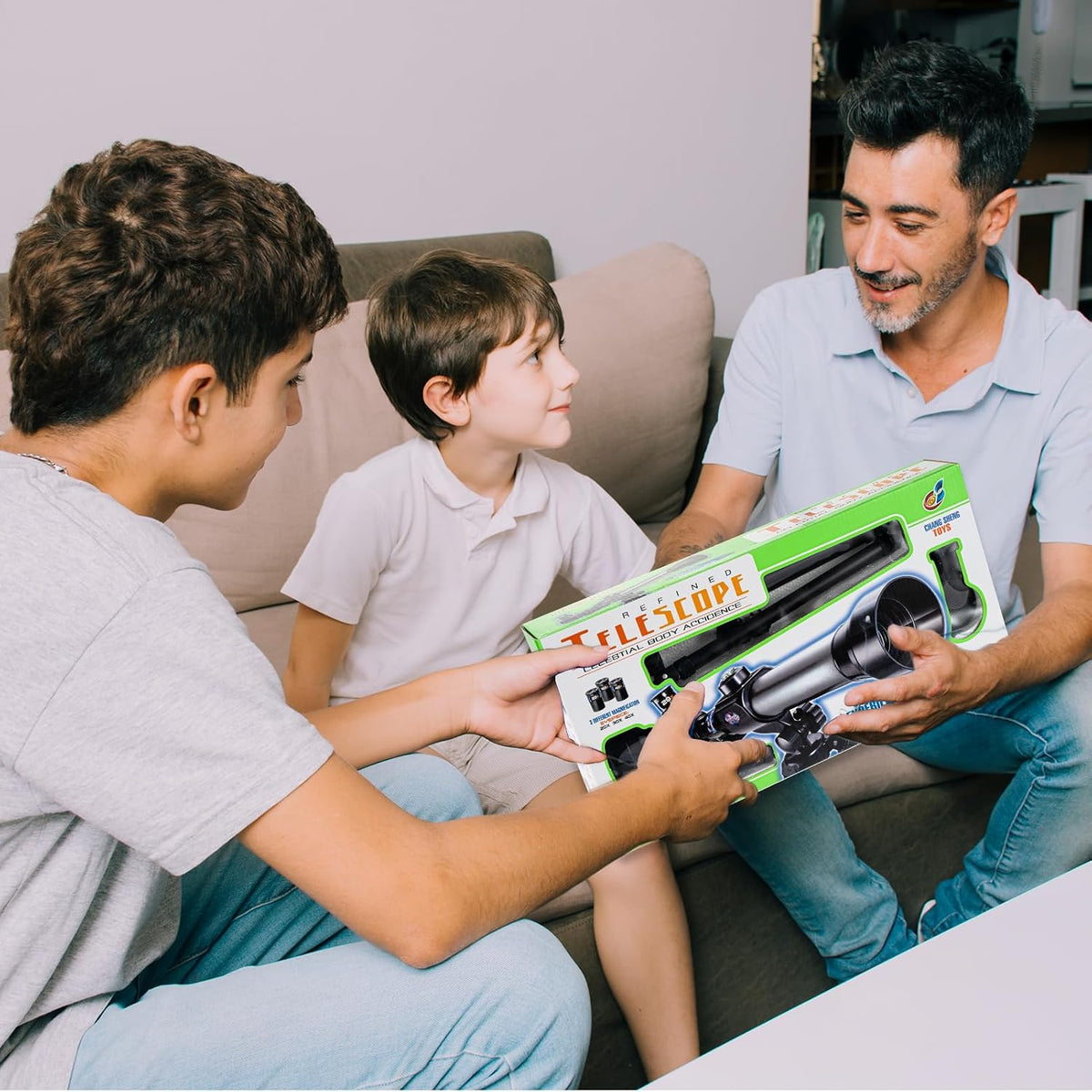 Telescopio de cisne ideal para niños de 8 a 12 años - Telescopio telescópico de astronomía para principiantes