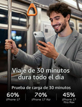 LISEN Banco de energía ultra delgado de 0.2 pulgadas, carga rápida,...
