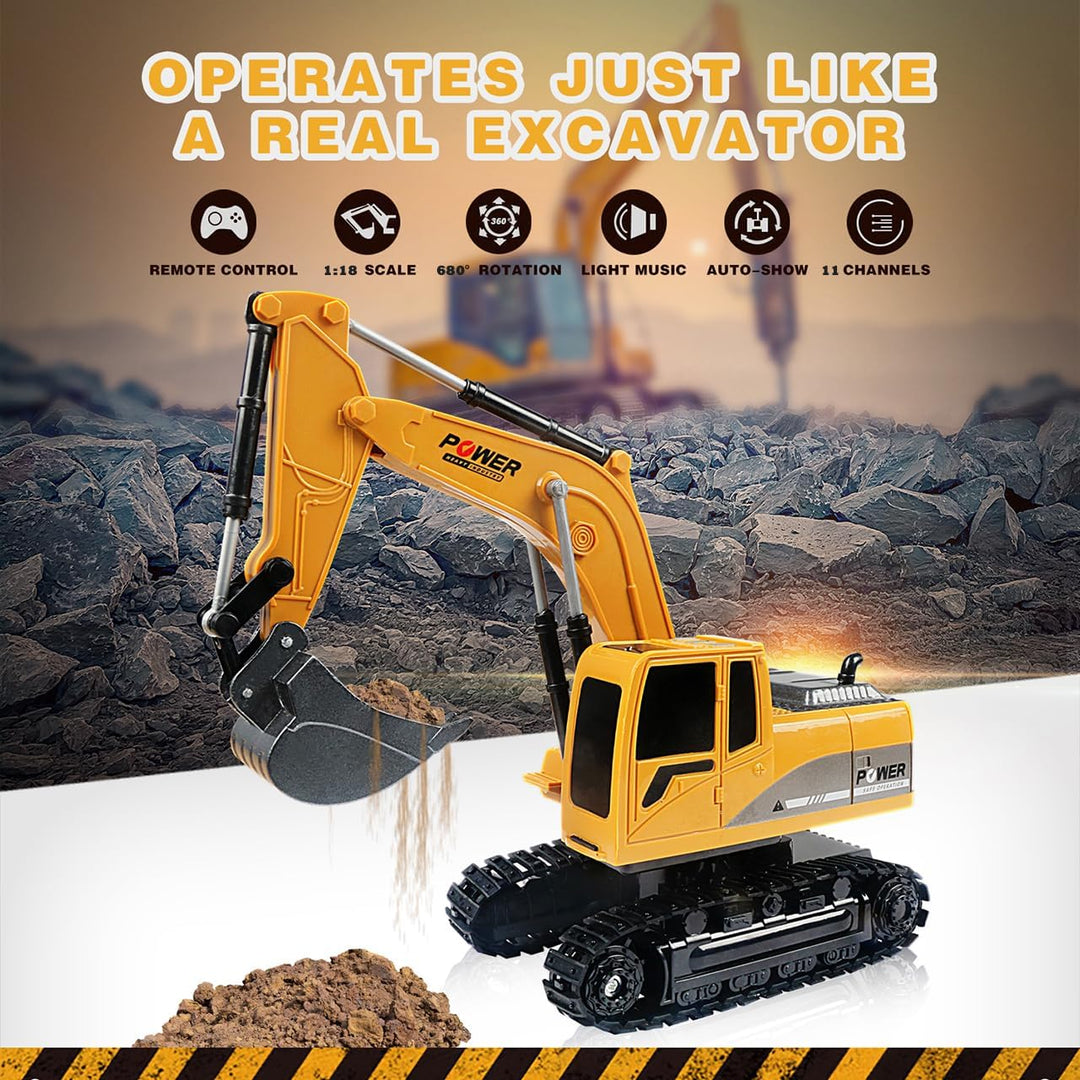 ID Gerilla Excavadora de control remoto, juguete de construcción a...