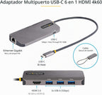 StarTech.com, 127B-USBC-MULTIPORT, hub USB 2.0, alimentado