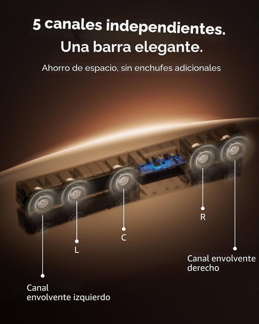 ULTIMEA Sistema de barra de sonido Surround 5.1CH con Dolby Atmos, Poseidon M60