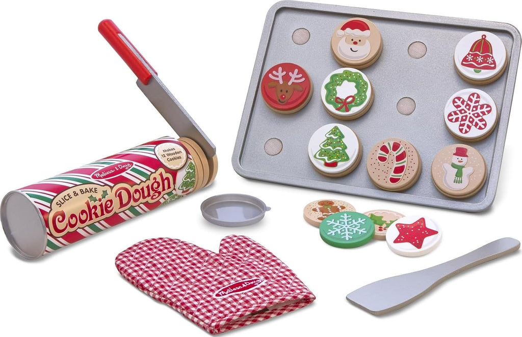 Melissa & Doug, juego para cortar y hornear galletas de Navidad de madera