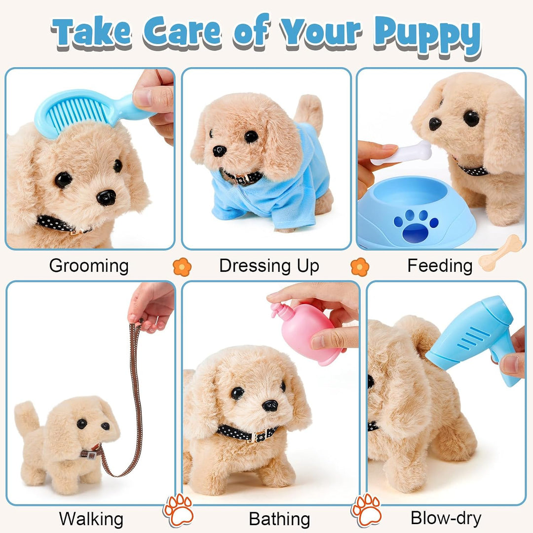 Cleboen 14 piezas de juguetes de perro robot para niños, niñas y ni...