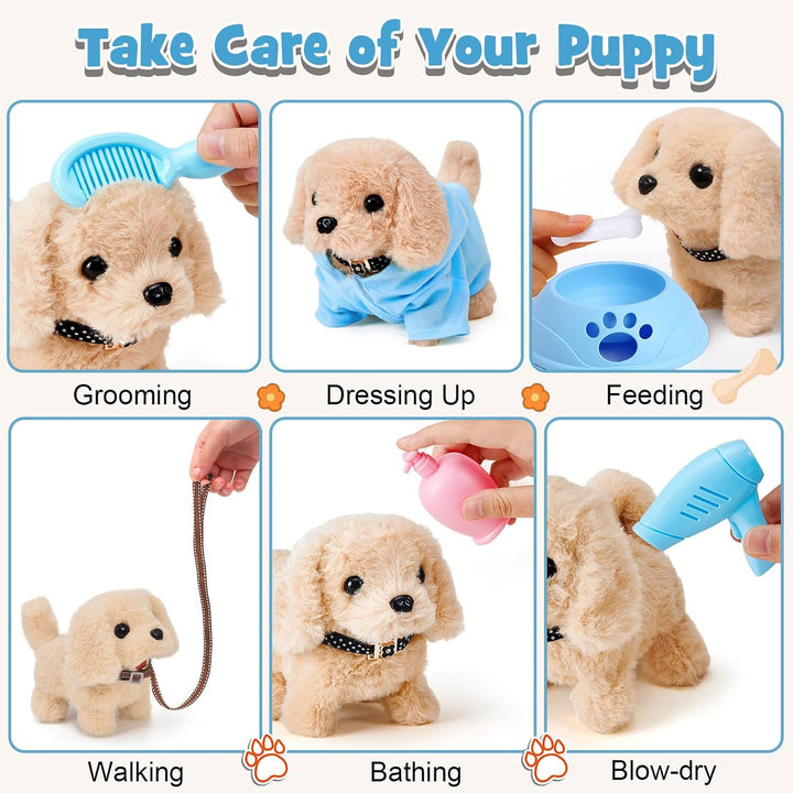 Cleboen 14 piezas de juguetes de perro robot para niños, niñas y ni...