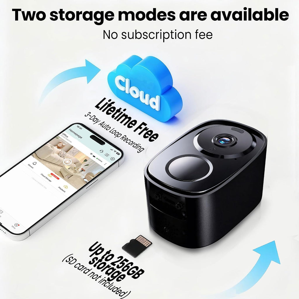realhide Cámaras de seguridad inalámbricas para exteriores, 2K alimentado por batería AI Detección de Movimiento Spotlight Sirena Alarma WiFi Cámara de vigilancia para el hogar, conversación de 2 vías