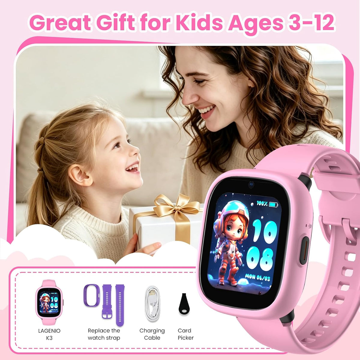 Reloj inteligente para niños con rastreador GPS