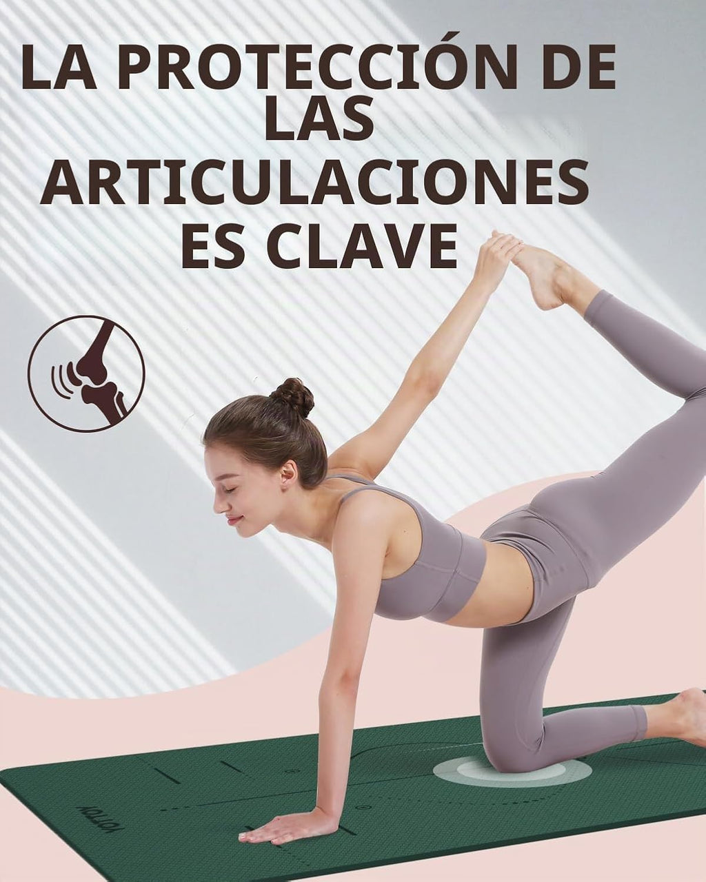 YOTTOY Esterilla de Yoga, 72"x 32"x1/3" Extra Ancha Antideslizante para Ejercicio Fitness Yoga, Esterillas Ecológicas de TPE para Ejercicio para Mujeres y Hombres Entrenamiento en Casa con Bolsa con
