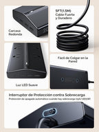 UGREEN Protector contra sobretensiones 20W 20 en 1 GaN, regleta de 5 pies