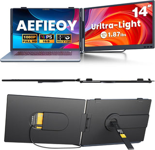 Aefieoy Extensor de pantalla para portátil de 14.2 pulgadas, monito...