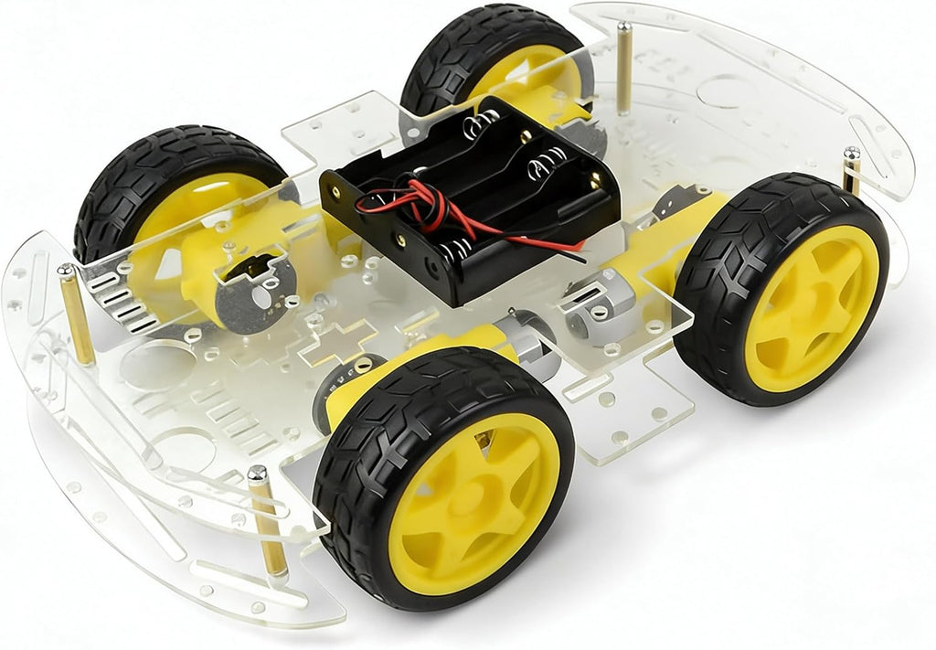 Kit de chasis de robot 4WD Motor TT acrílico de 2 capas para