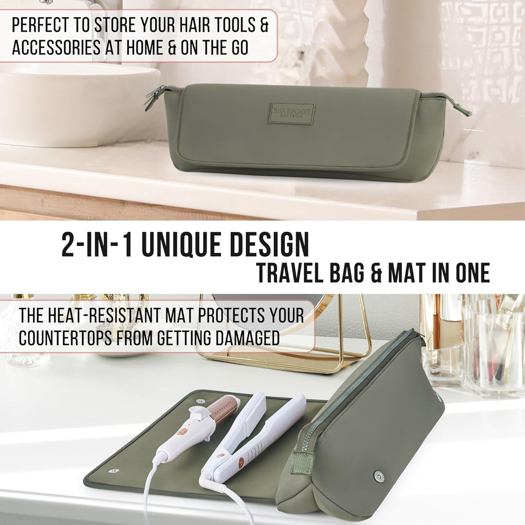 BAREFOOT CARIBOU Bolsa de viaje para herramientas para el cabello y...