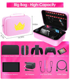 ivoler Estuche de Transporte y Almacenamiento para Nintendo Switch 2 2025 Todo en Uno Rosa