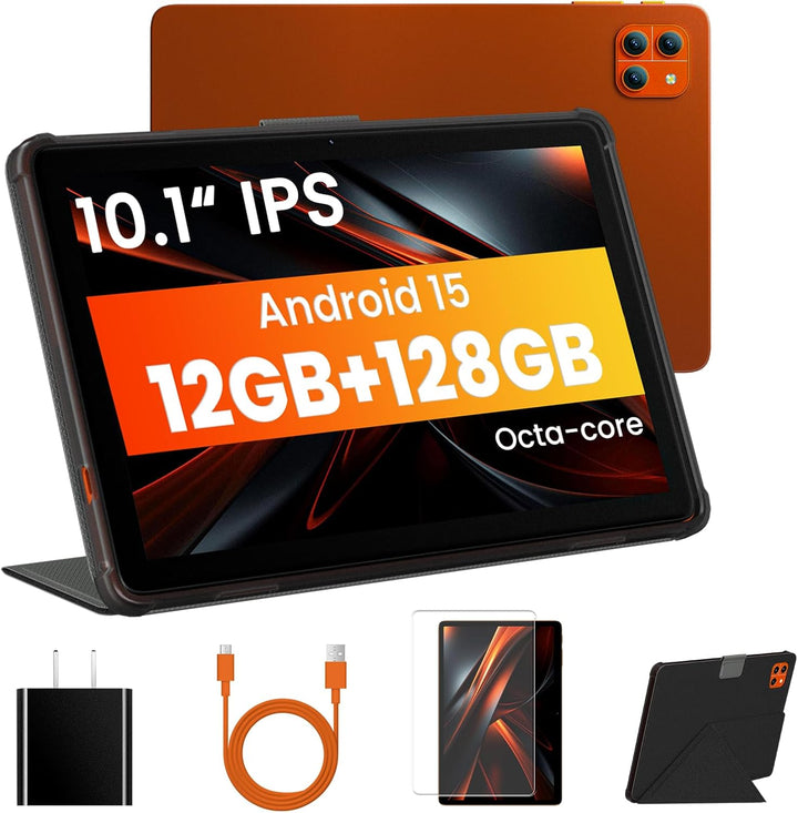 Tablet de 10 pulgadas, tableta Android 15, 12 GB de RAM y 128 GB de...