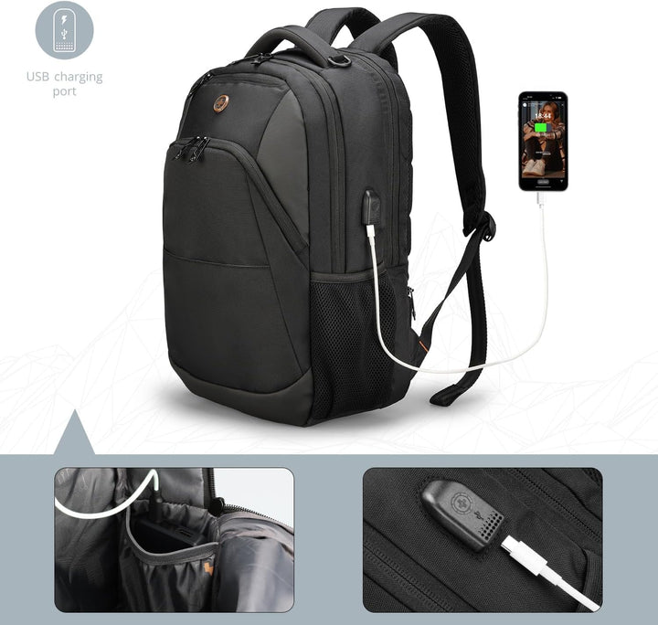 Mochila de viaje Swissdigital Design de 16 pulgadas para laptop, mo...