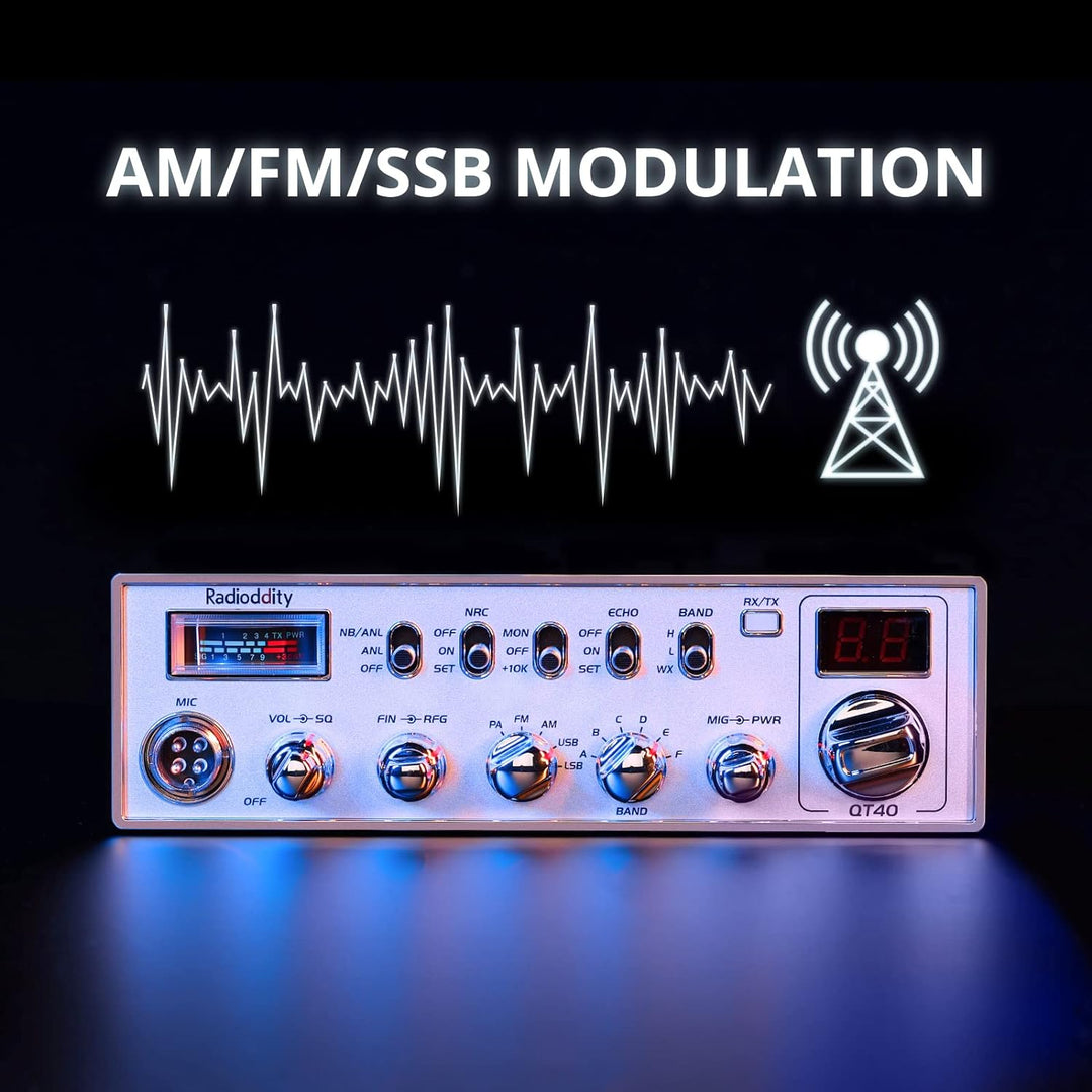 Radioddity QT40 Radio de Ham de 10 Metros SSB Radio