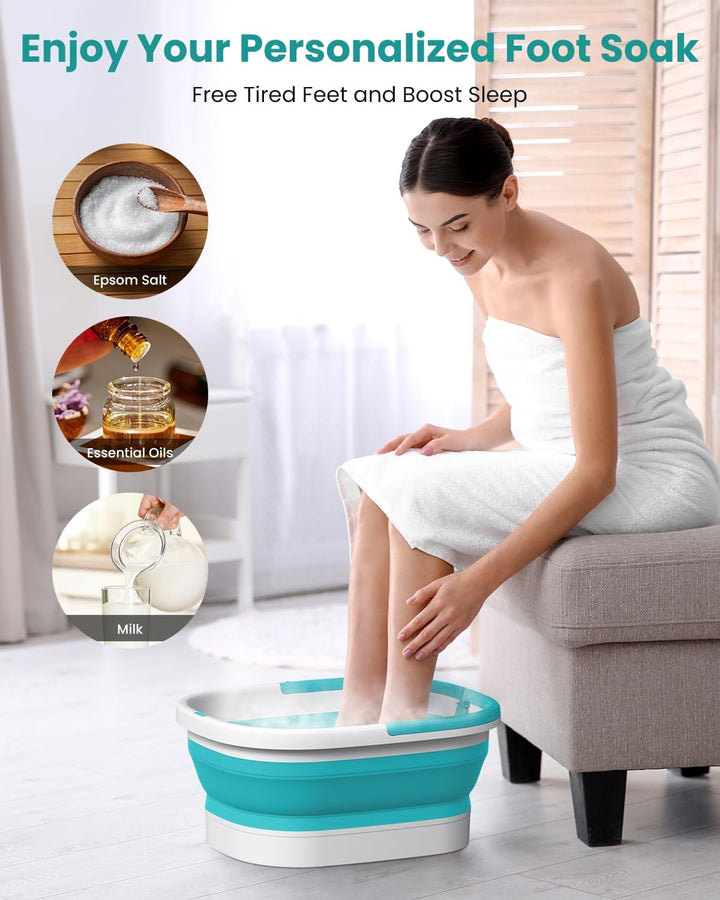 Nekteck Tina Plegable para Remojo de Pies con Cubo para Bañera de P...