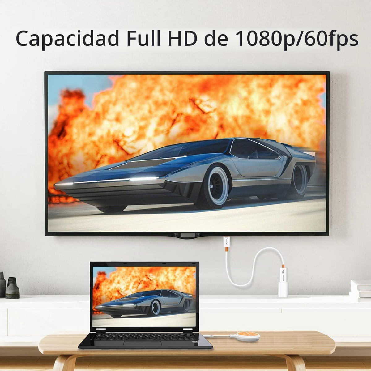 j5create ScreenCast - Transmisor y receptor de pantalla inalámbrico USB-C a
