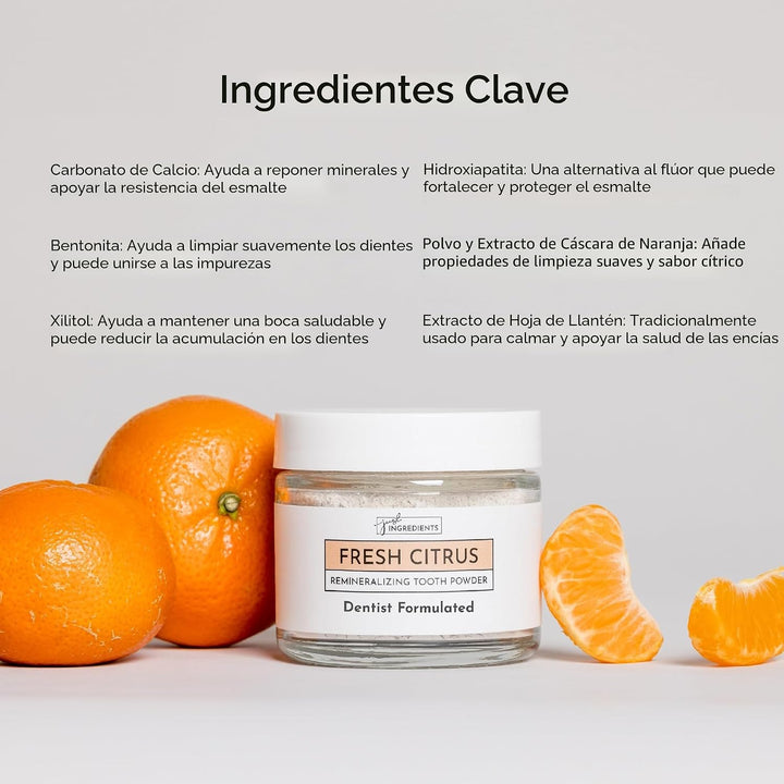 Polvo dental remineralizante \u2013 Cuidado oral sin flúor \u2013 L...