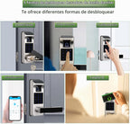 Cerradura de puerta inteligente, resistente 5 en 1, cerradura de