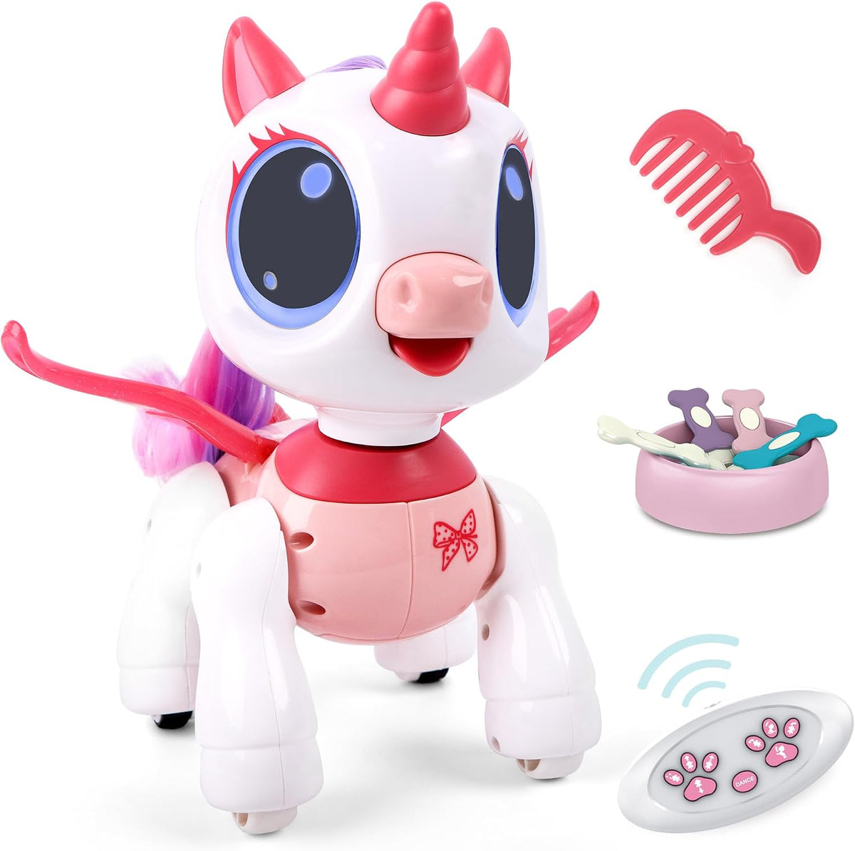 Control Remoto Unicornio para Niñas - Juguete Electrónico de Mascotas Pegaso Rosa