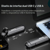 SSK Unidad SSD externa de 256 GB de hasta 550 MB\/s Dual USB C+A 3....