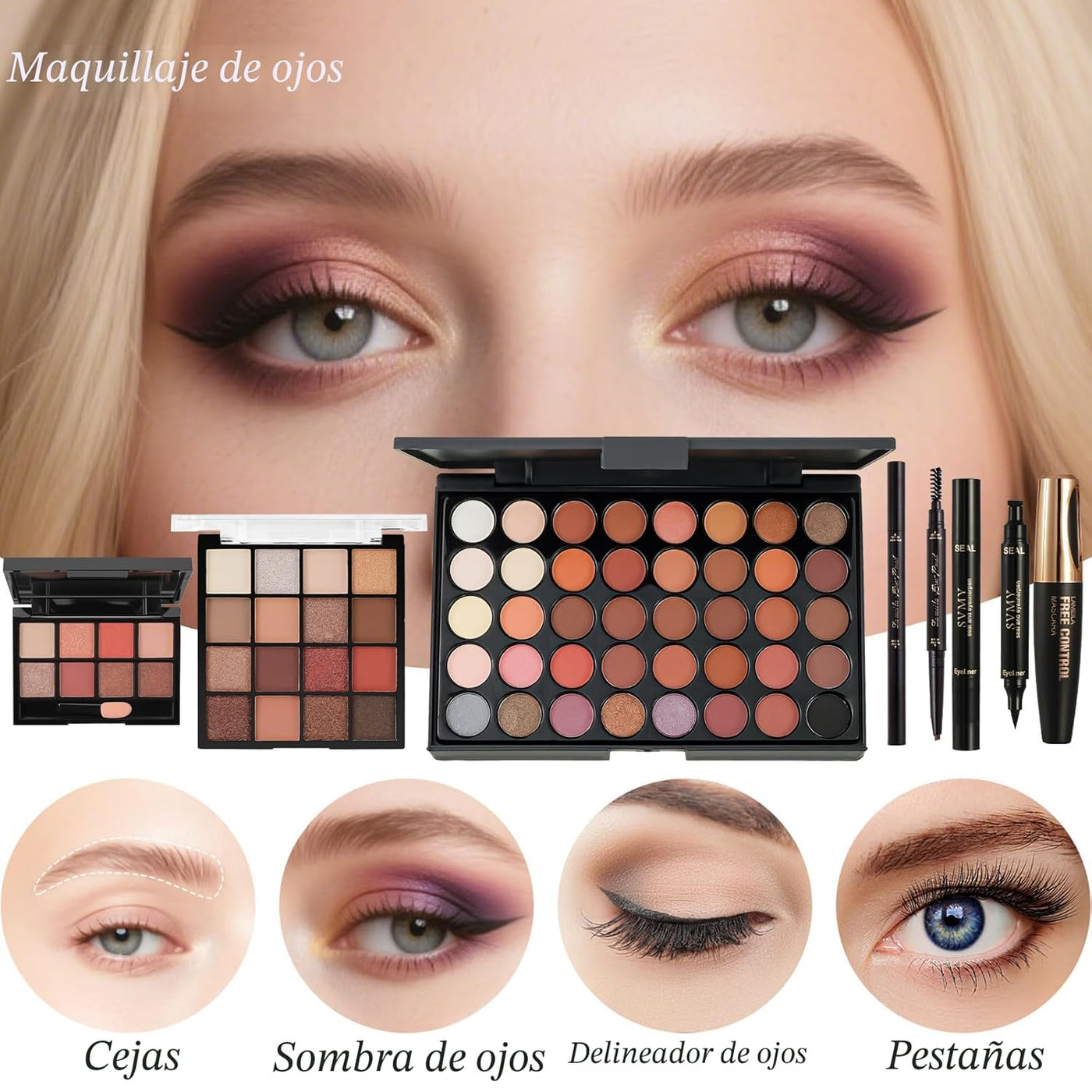 Kit completo de maquillaje todo en uno para mujer, juego de maquill...