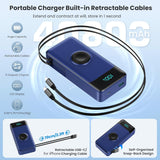 Cargador portátil 5 en 1 para iPhone, batería externa de 40800 mAh,...