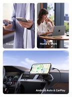 UGREEN Paquete de 2 cables USB C de 100 W de carga rápida, cable tipo C USB C para iPhone 17/16/15, MacBook Pro/Air, Galaxy S25/S24/S23, iPad Pro/Air, Pixel 10/9, Switch, AirPods, 10 pies