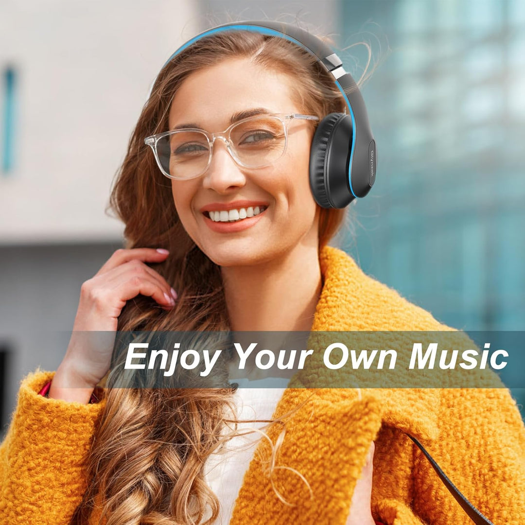 Glynzak - Auriculares Bluetooth inalámbricos con micrófono, cubren...