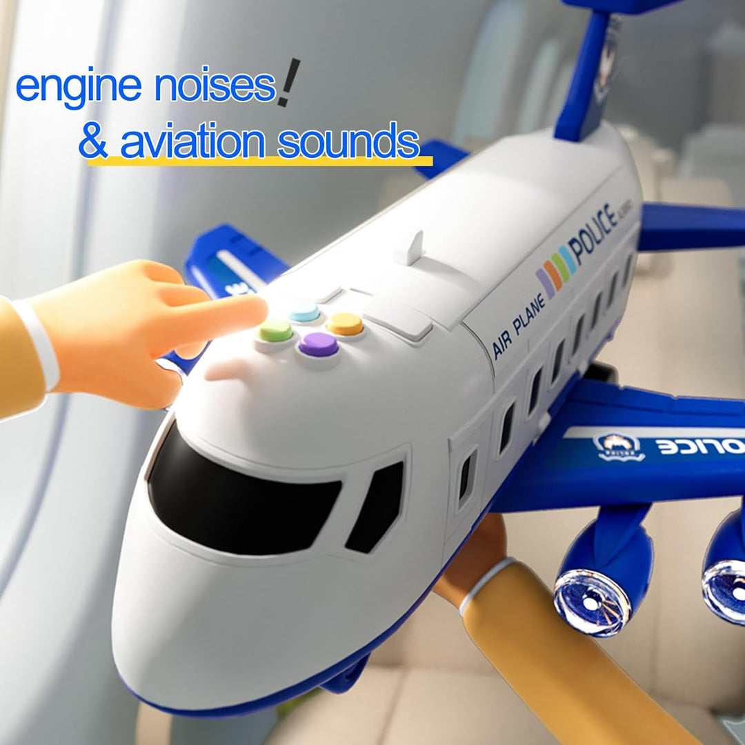 Juguete de Avión Pista de Carreras para Niños, Plegable de 4 Capas...