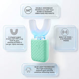 yeklike Sonic Electric - Cepillo de dientes en forma de U para adul...