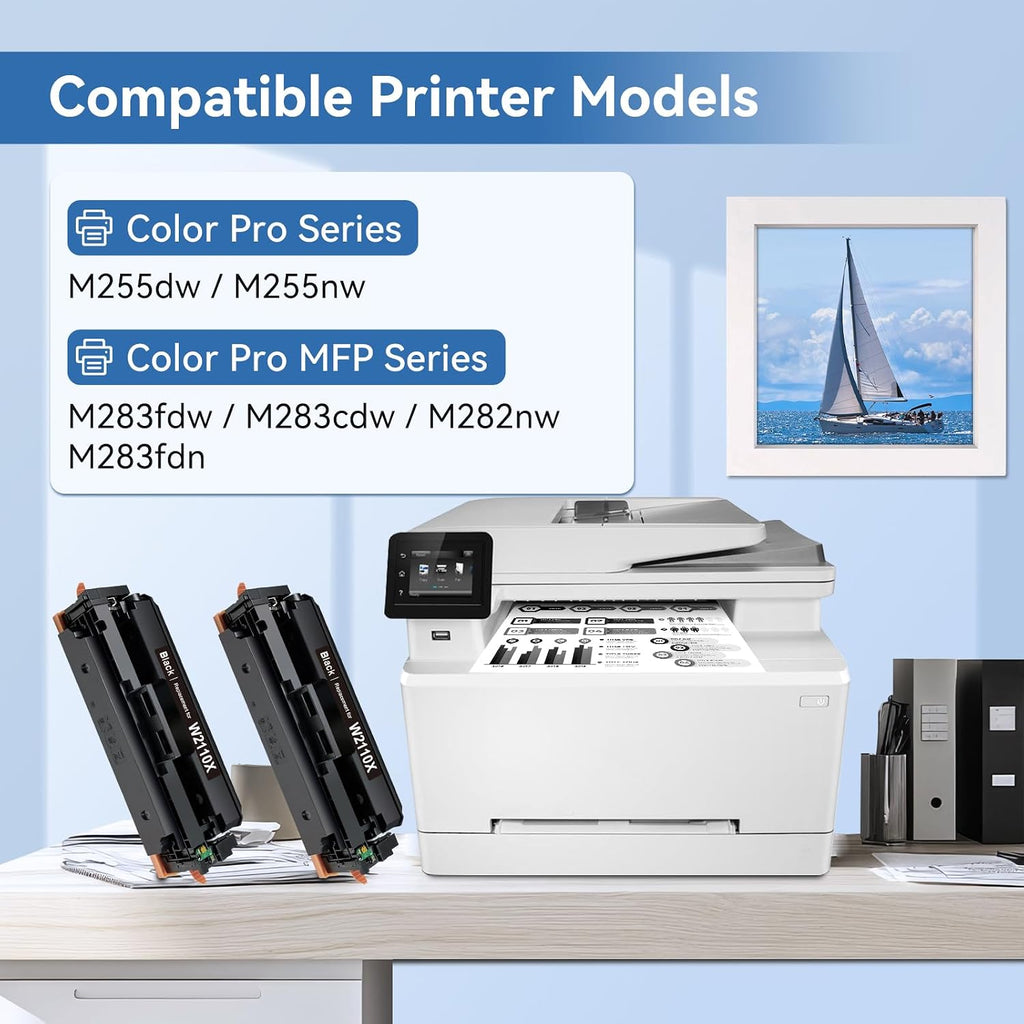 MYTONER 206X Cartucho de tóner negro, paquete de 2 unidades W2110X para