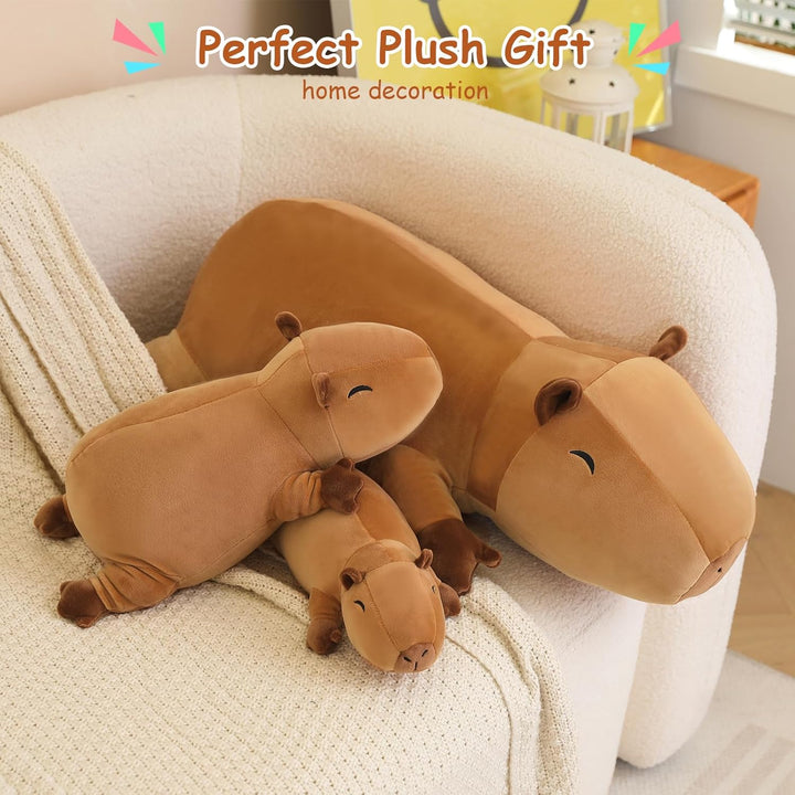 SQEQE Peluche de Capybara con peso, animal de peluche de Capybara c...
