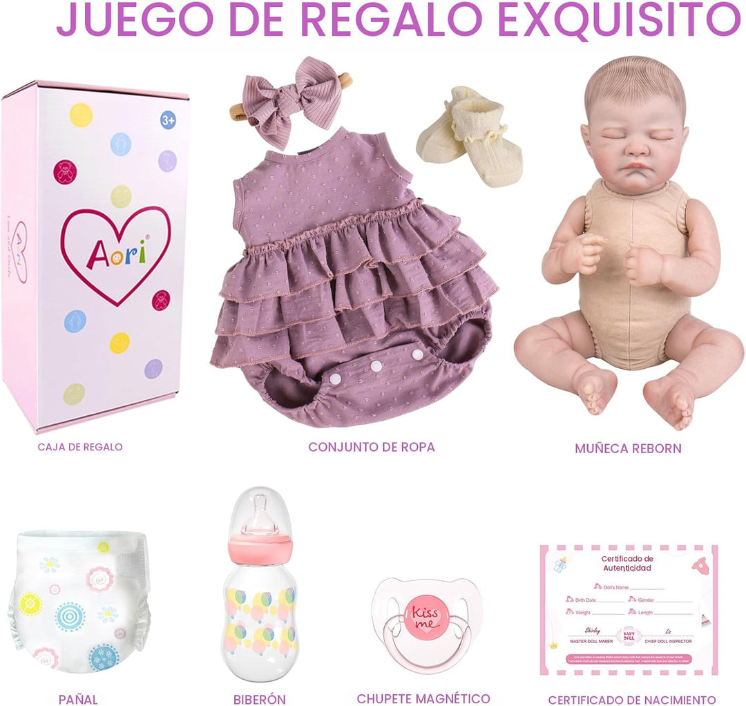 Aori Muñecas Reborn de Bebé Niña Realistas - Muñeca Recién Nacida R...