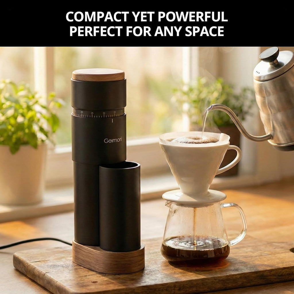 Geimori T38 Plus - Molinillo de café para expreso/goteo, antiestático de