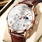 OLEVS Relojes para Hombres Lujo Cara Grande Relojes Resistente al Agua