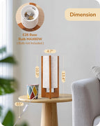 Lámpara EDISHINE Lámpara de mesa pequeña de 13.5 pulgadas, lámpara de mesita de