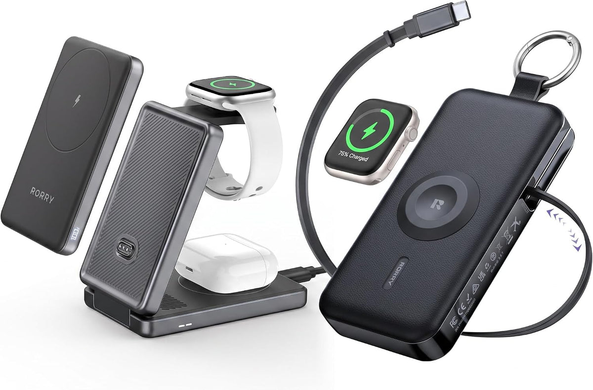 RORRY CharmGo - Cargador portátil 3 en 1 de 12000 mAh 30 W, cable r...