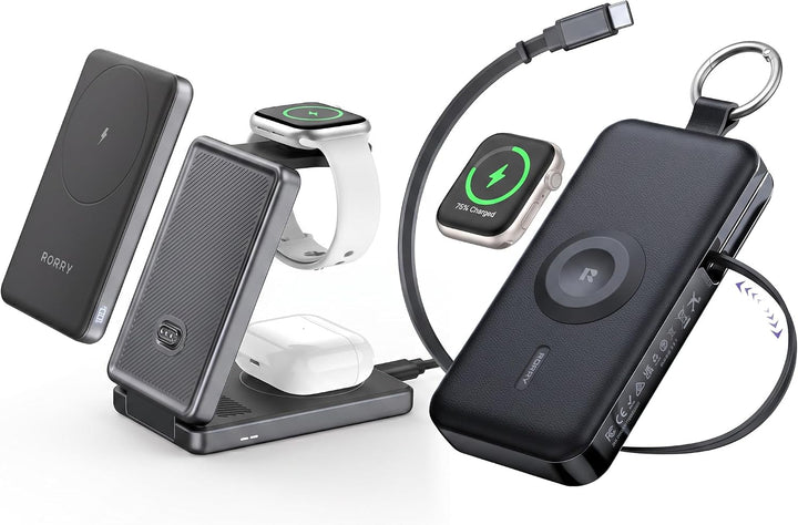 RORRY CharmGo - Cargador portátil 3 en 1 de 12000 mAh 30 W, cable r...