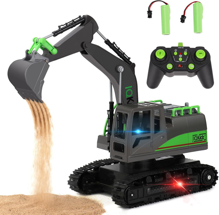 IQKidz - Juguetes de excavadora con control remoto para niños de 4...