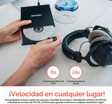 Verbatim Slimline - Unidad de CD \/ DVD USB 2.0, grabadora externa...