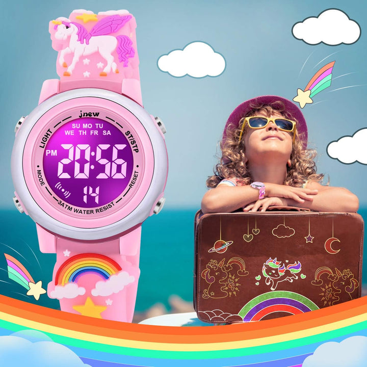 VAPCUFF Relojes impermeables 3D de dibujos animados para niñas con...