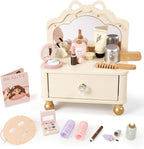 Juego de tocador de madera, kit de maquillaje de juego de